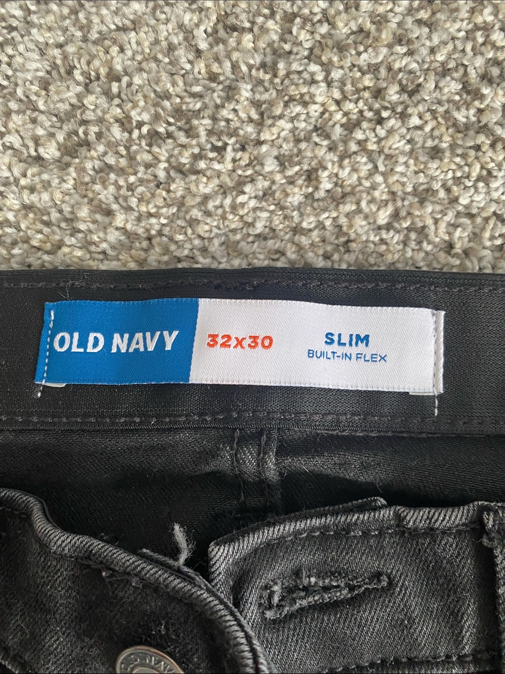 Old Navy Slim Distressed Black Jeans - Picture 2 of 2